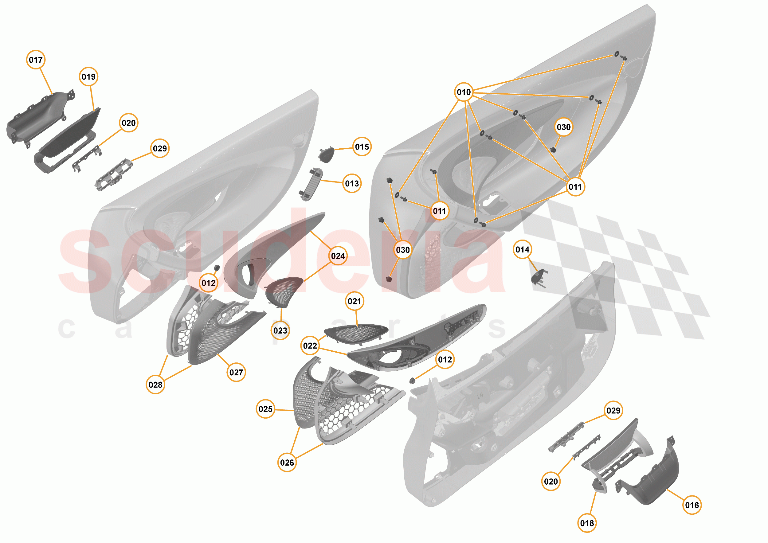 49 - INTERIOR SYSTEMS - 49.25 - DOOR CASING - COMPONENTS & HARDWARE of McLaren McLaren 570S Spider