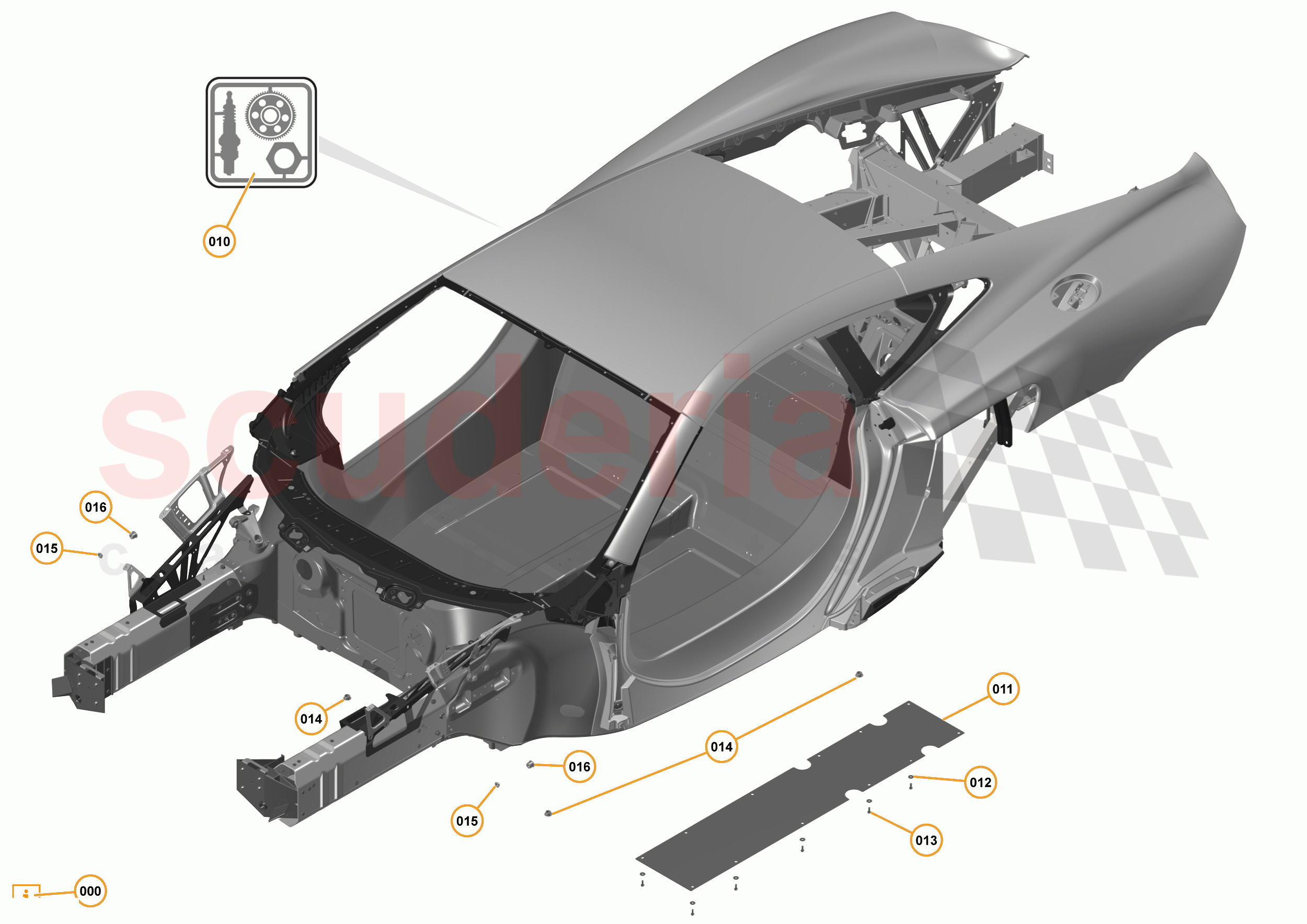 1 - A1 - BODY STRUCTURES - 1.1 - 01 - TUB STRUCTURE of McLaren McLaren 675LT Coupe