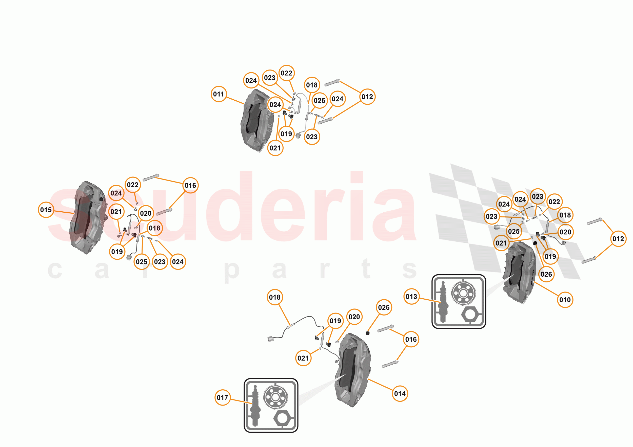 21 - BRAKES - FRONT - 21.2 - BRAKE CALIPERS FRONT of McLaren McLaren 540C Coupe