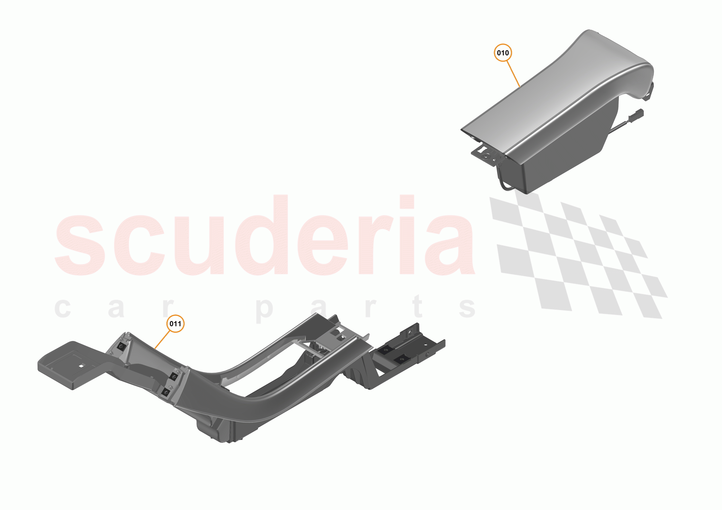 28 - N2 - TUNNEL CONSOLE ASSEMBLY - 28.3 - 01 - TUNNEL CONSOLE ASSEMBLY - LEATHER of McLaren McLaren 675LT Spider