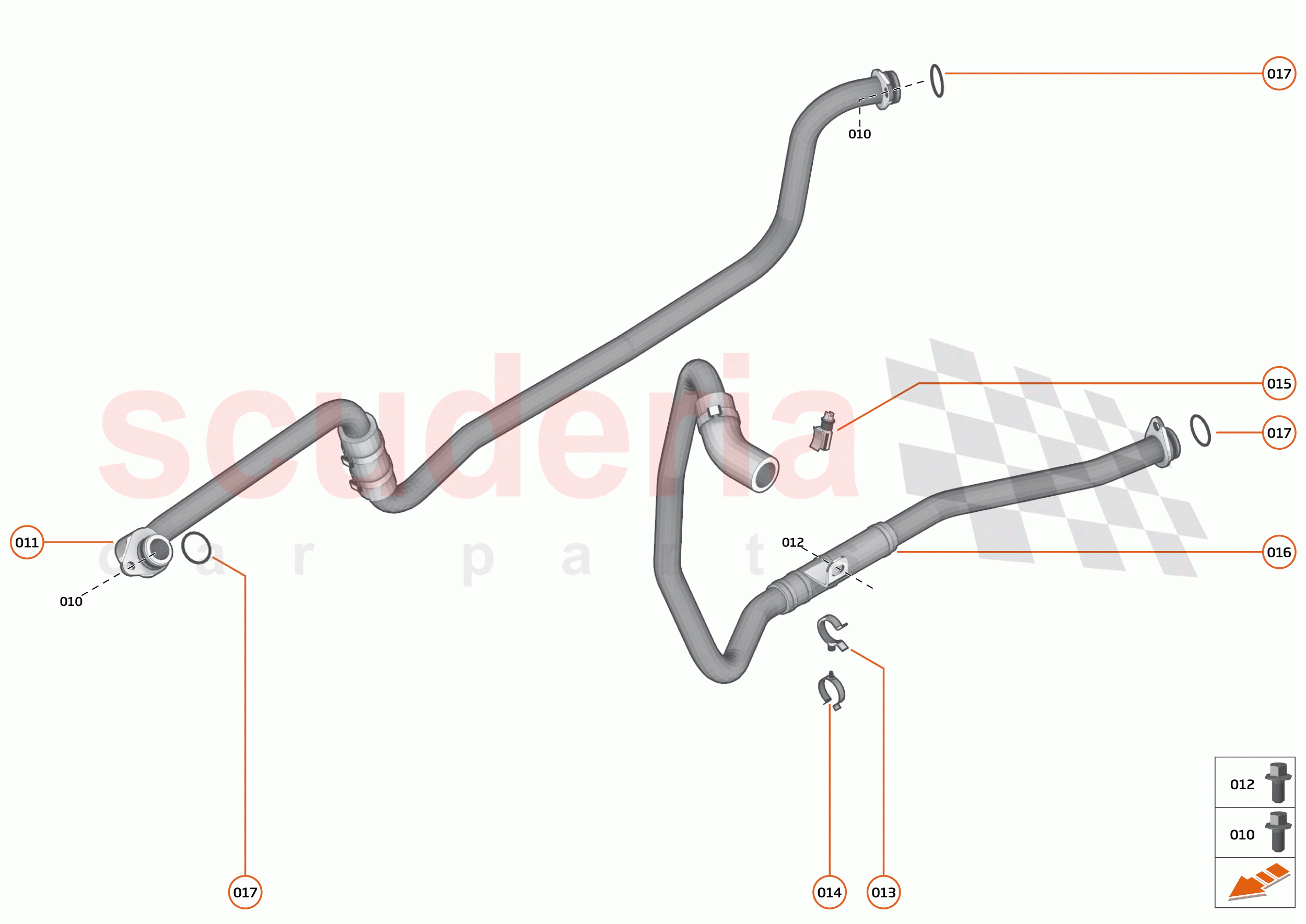 35 - TRANSMISSION COOLING SYSTEM - REAR - 35.1 - TRANS COOLER FEED + RETURN REAR of McLaren McLaren GT