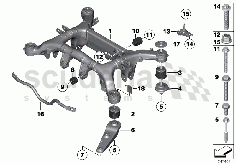 REAR AXLE CARRIER of Rolls Royce Rolls Royce Ghost Series I (2009-2014)