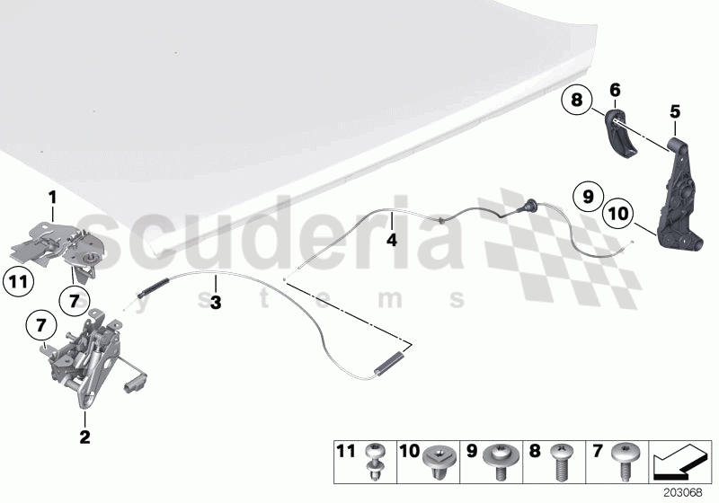 Bonnet / closing system of Rolls Royce Rolls Royce Ghost Series I (2009-2014)