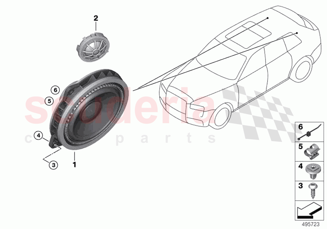 Single parts speaker D pillar of Rolls Royce Rolls Royce Cullinan RR31(2017-2023)