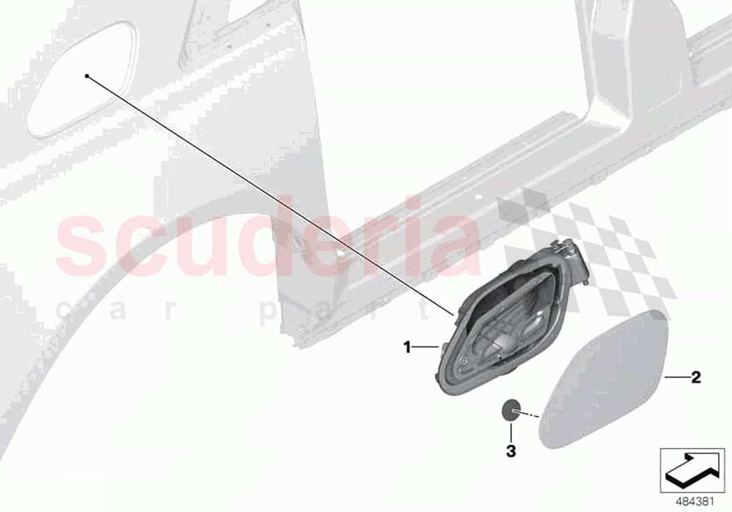 Fill in flap of Rolls Royce Rolls Royce Cullinan RR31(2017-2023)