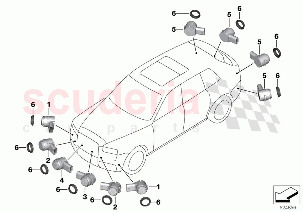 Park Distance Control PDC of Rolls Royce Rolls Royce Cullinan RR31(2017-2023)