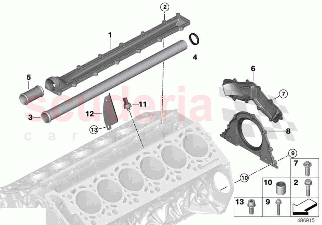 Engine block mounting parts of Rolls Royce Rolls Royce Cullinan RR31(2017-2023)