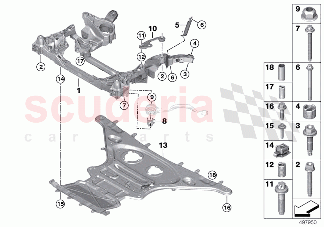 Front axle support of Rolls Royce Rolls Royce Cullinan RR31(2017-2023)