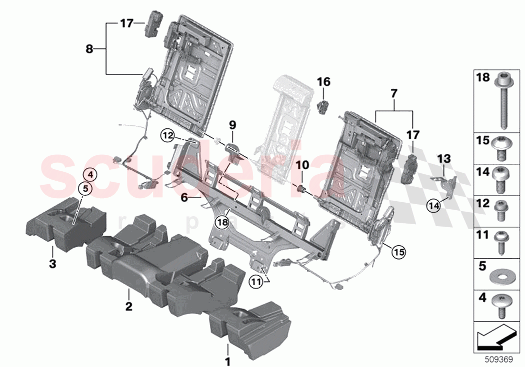 Seat rear seat frame basic seat of Rolls Royce Rolls Royce Cullinan RR31(2017-2023)