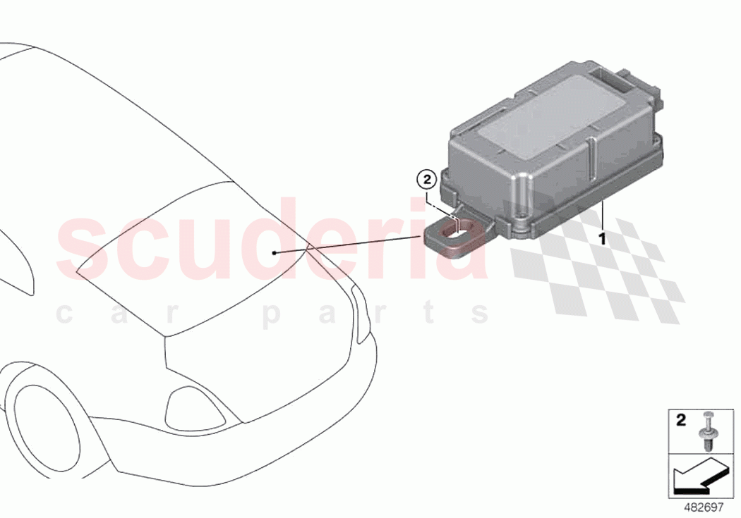 Control unit f radio remote control of Rolls Royce Rolls Royce Cullinan RR31(2017-2023)
