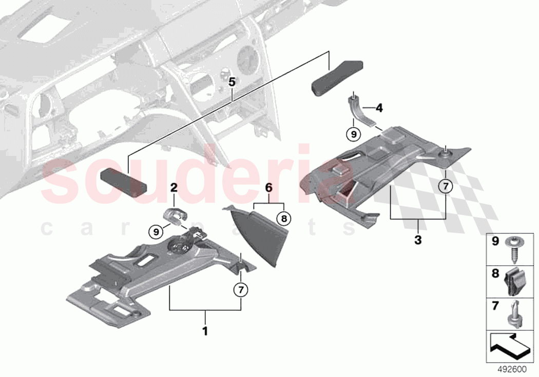 Trim panel footwell of Rolls Royce Rolls Royce Cullinan RR31(2017-2023)