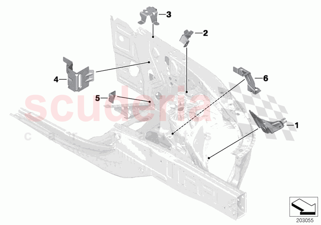 Front body bracket left of Rolls Royce Rolls Royce Dawn RR6(2017-2023)
