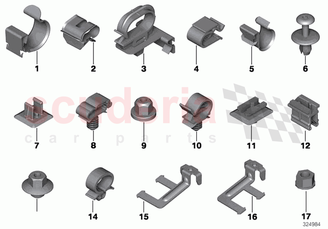 Cable harness fixings of Rolls Royce Rolls Royce Dawn RR6(2017-2023)