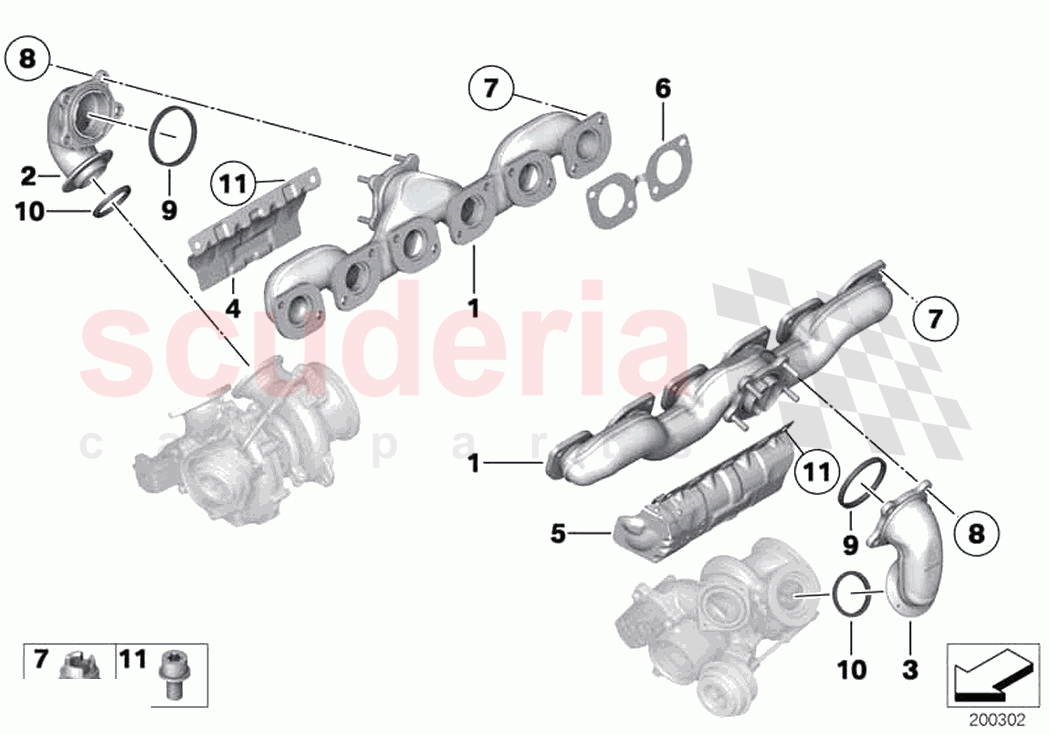 Exhaust manifold of Rolls Royce Rolls Royce Dawn RR6(2017-2023)