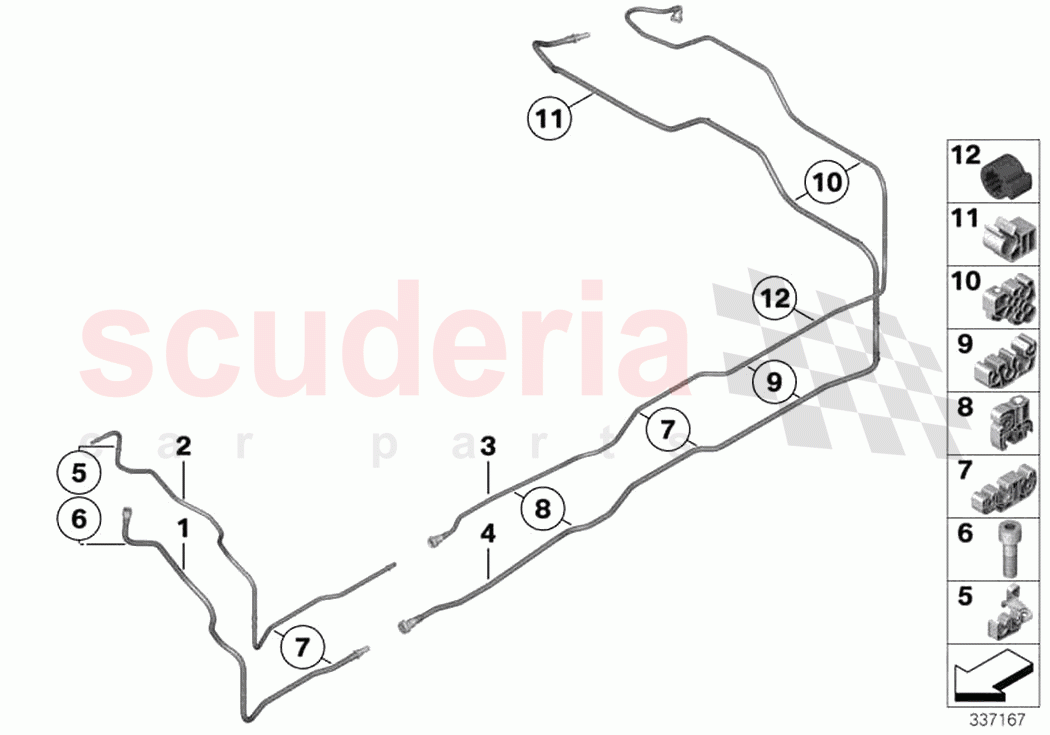 Fuel Pipe and Mounting Parts of Rolls Royce Rolls Royce Dawn RR6(2017-2023)