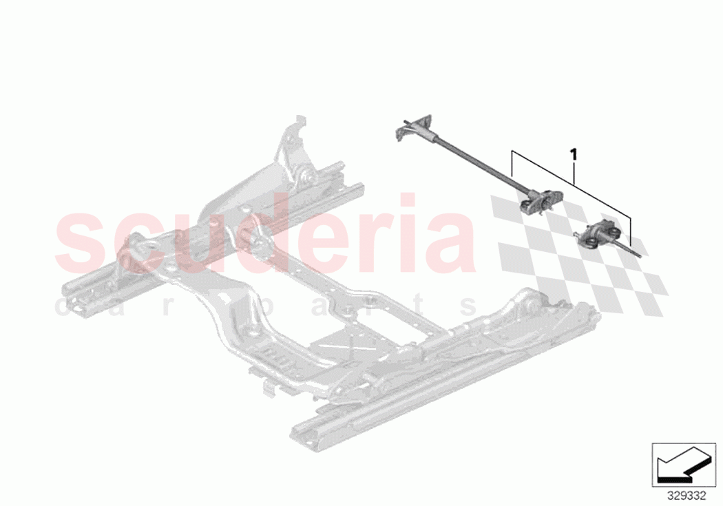 Front seat rail of Rolls Royce Rolls Royce Dawn RR6(2017-2023)