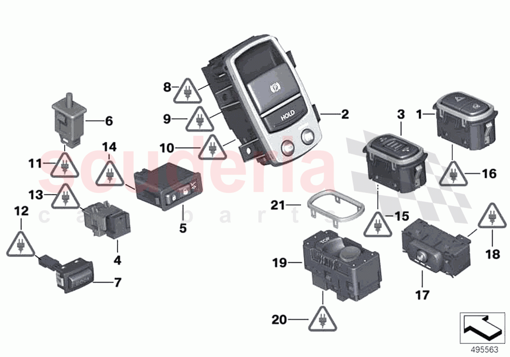 Various switches of Rolls Royce Rolls Royce Dawn RR6(2017-2023)
