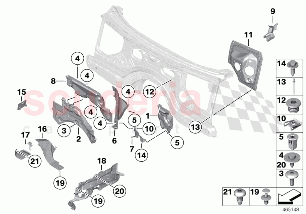Mounting parts engine compartment of Rolls Royce Rolls Royce Dawn RR6(2017-2023)