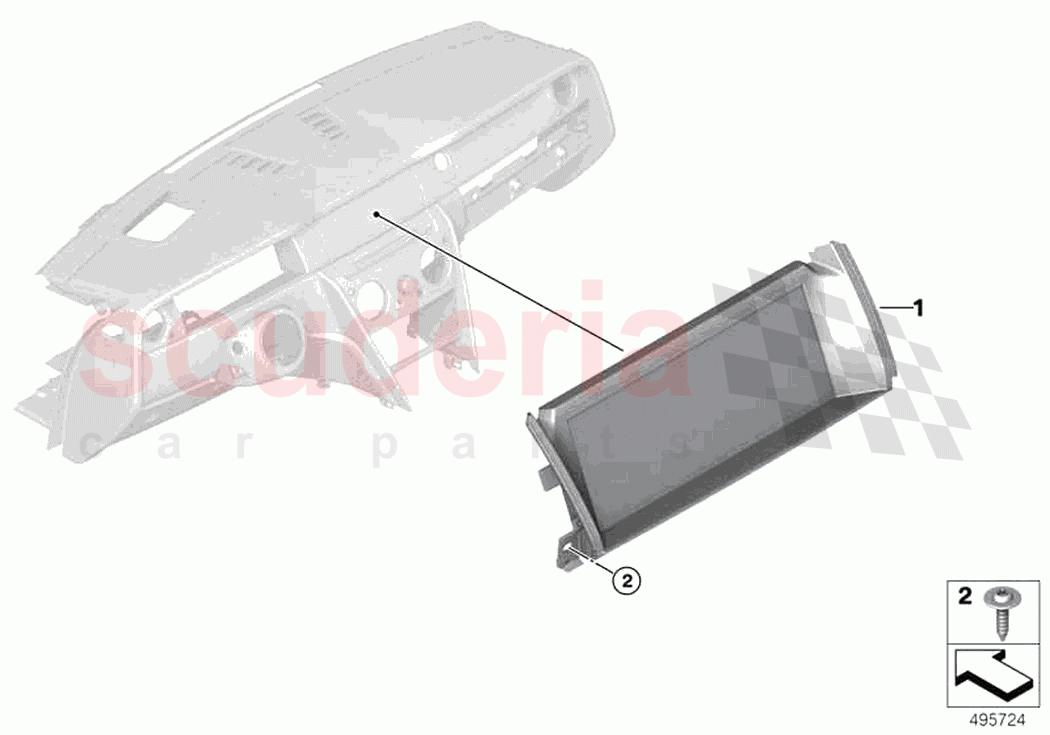 Central information display of Rolls Royce Rolls Royce Ghost Extended RR22(2019-2023)