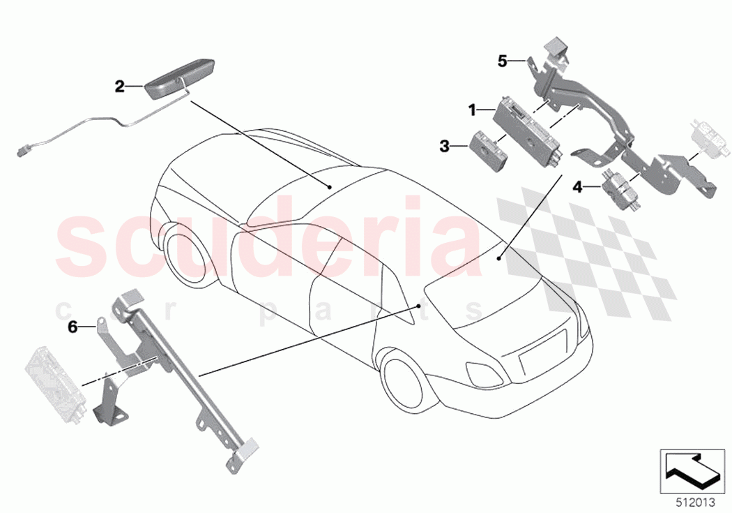 Components antenna amplifier diversity of Rolls Royce Rolls Royce Ghost Extended RR22(2019-2023)