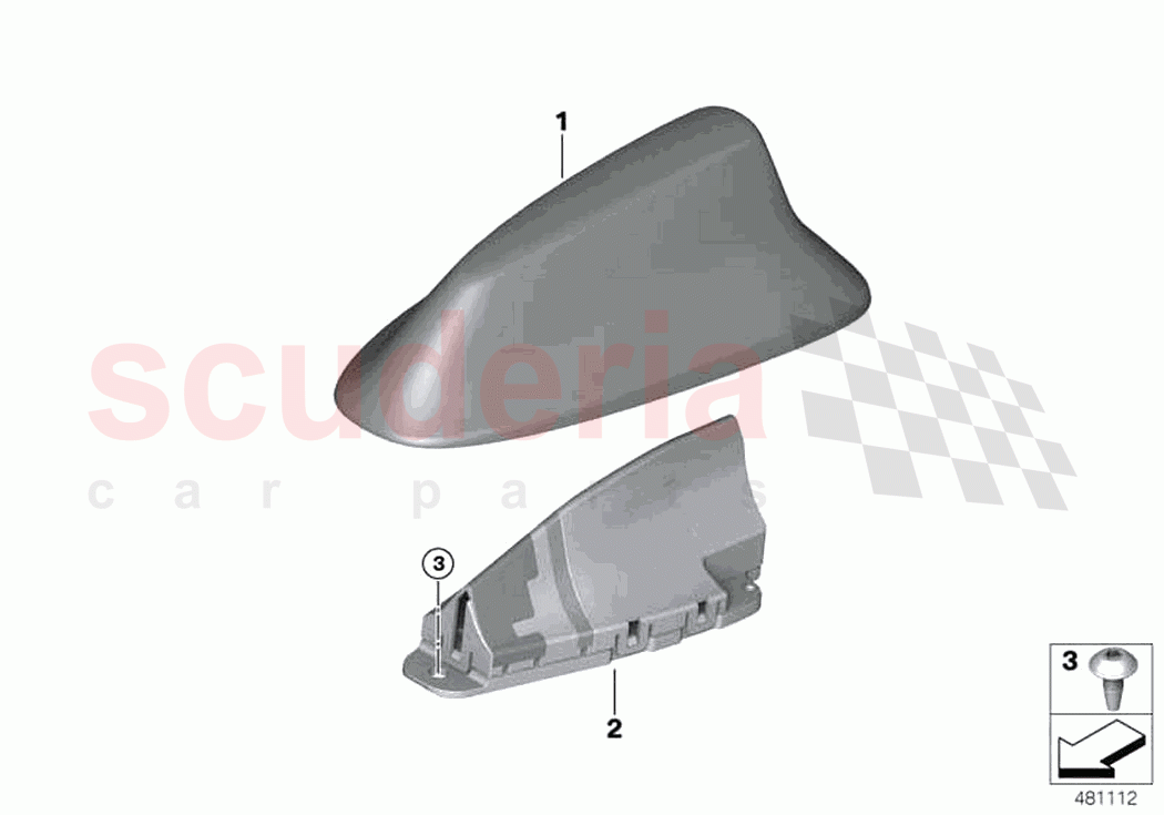 Single parts antenna of Rolls Royce Rolls Royce Ghost Extended RR22(2019-2023)