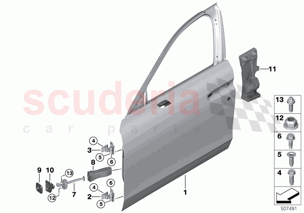 Front door hinge door brake of Rolls Royce Rolls Royce Ghost Extended RR22(2019-2023)