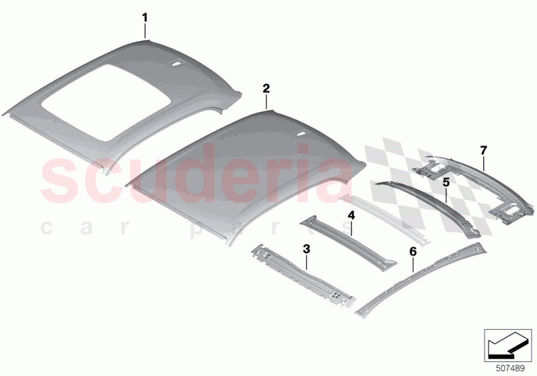 Roof of Rolls Royce Rolls Royce Ghost Extended RR22(2019-2023)