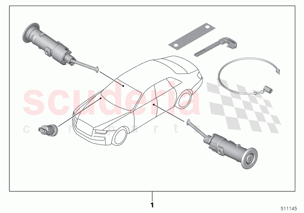 Simultaneous locking key of Rolls Royce Rolls Royce Ghost Extended RR22(2019-2023)