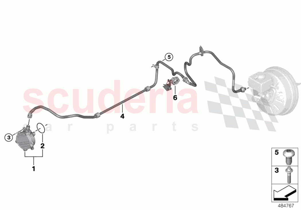 Vacuum pump with tubes of Rolls Royce Rolls Royce Ghost Extended RR22(2019-2023)