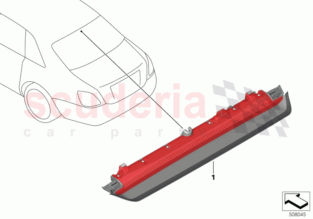Third stoplamp of Rolls Royce Rolls Royce Ghost Extended RR22(2019-2023)