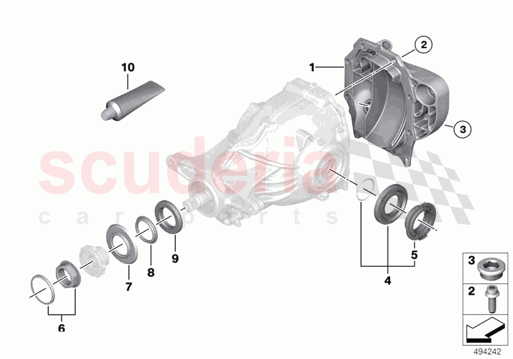 Rear axle drive parts of Rolls Royce Rolls Royce Ghost Extended RR22(2019-2023)