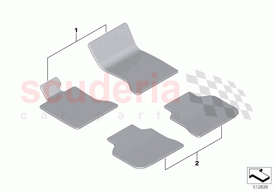 Full set all weather floor mats of Rolls Royce Rolls Royce Ghost Extended RR22(2019-2023)