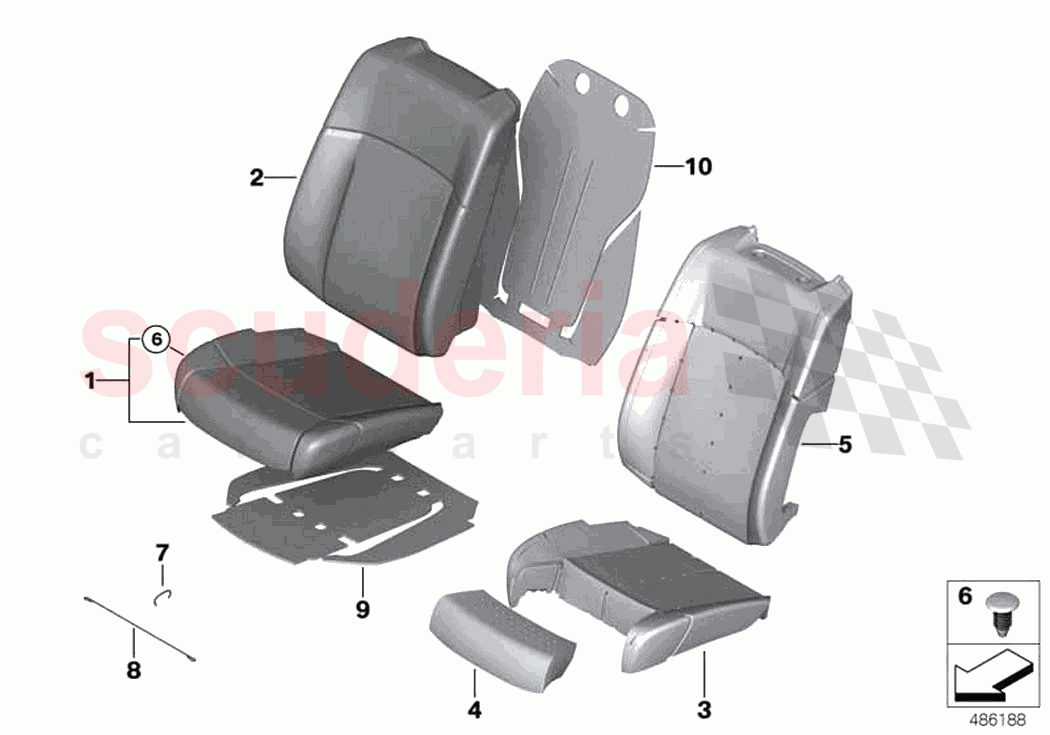 Seat front cushion cover basic seat of Rolls Royce Rolls Royce Ghost Extended RR22(2019-2023)