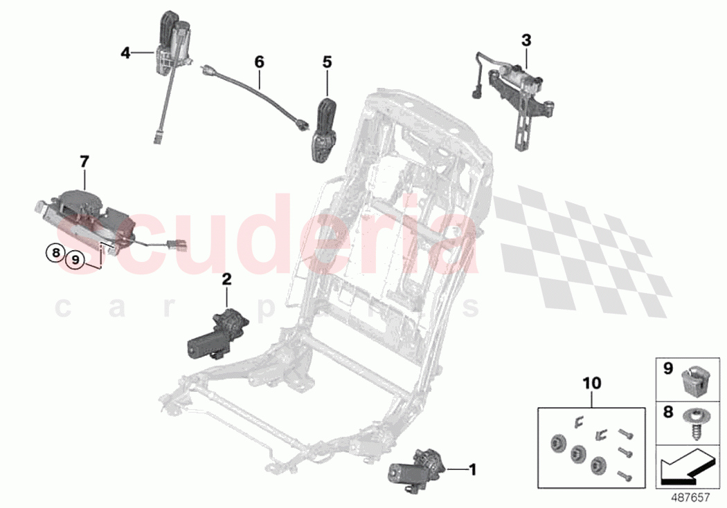 Seat rear electrical system and drives of Rolls Royce Rolls Royce Ghost Extended RR22(2019-2023)