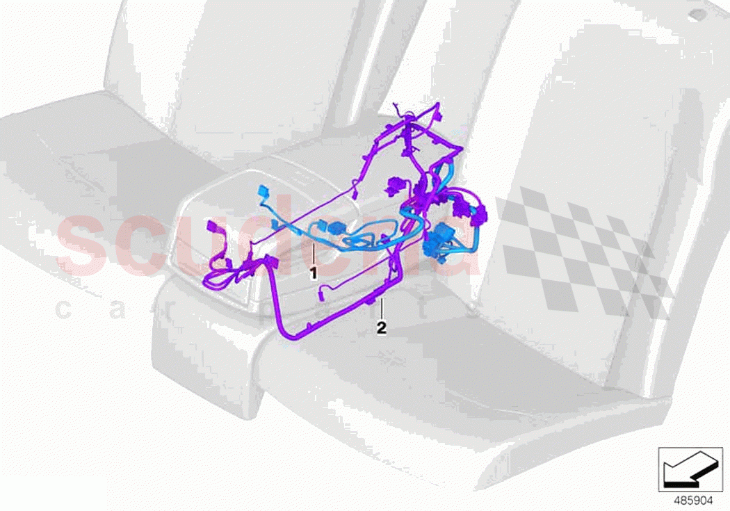Wiring harness centre rear console of Rolls Royce Rolls Royce Ghost Extended RR22(2019-2023)