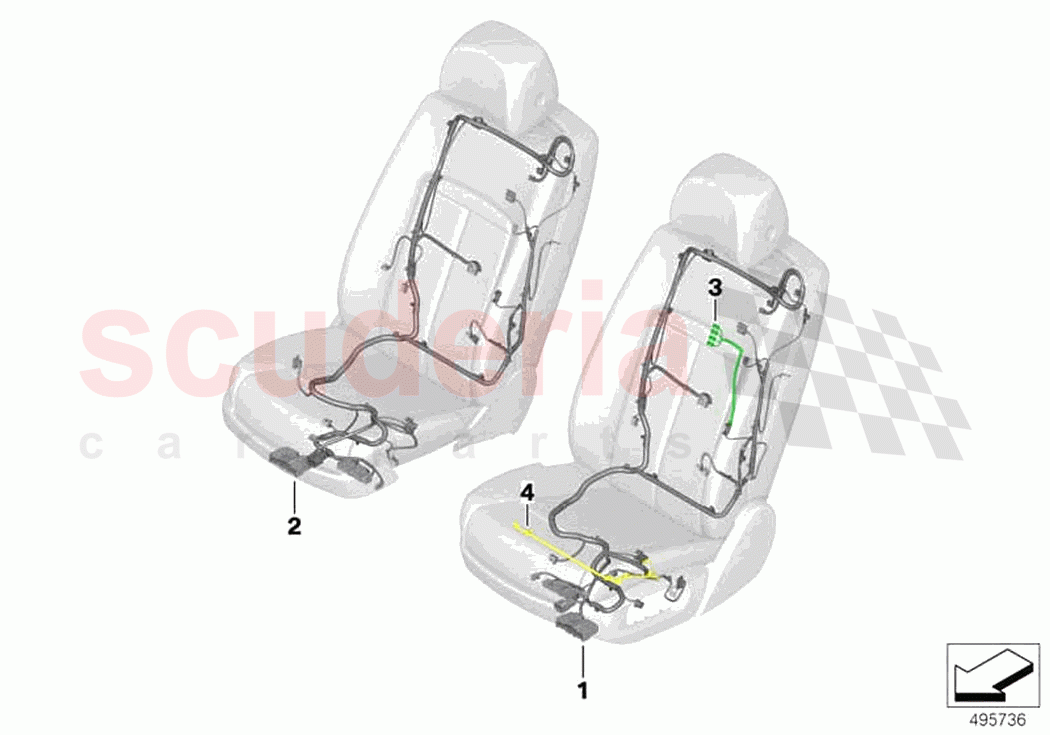 Wiring harness seat front of Rolls Royce Rolls Royce Ghost Extended RR22(2019-2023)