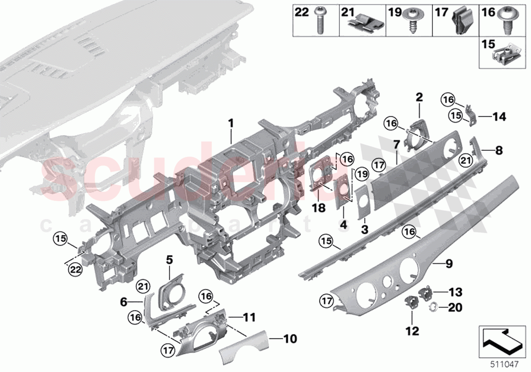 Instrument panel centre of Rolls Royce Rolls Royce Ghost Extended RR22(2019-2023)