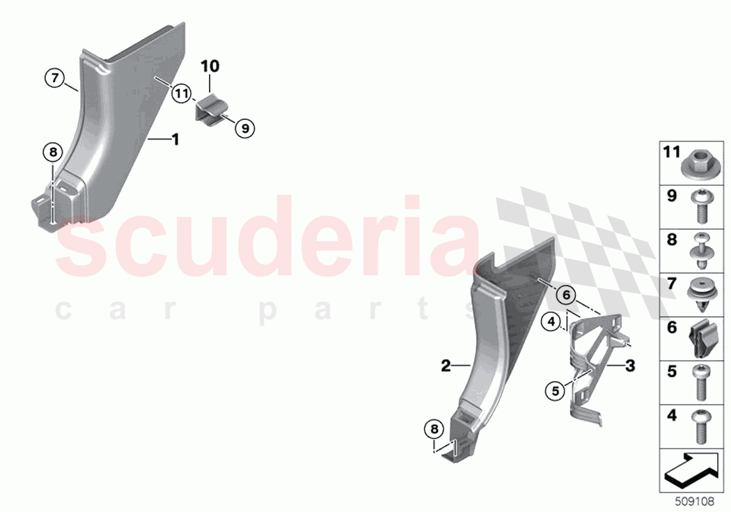 Trim panel leg room of Rolls Royce Rolls Royce Ghost Extended RR22(2019-2023)