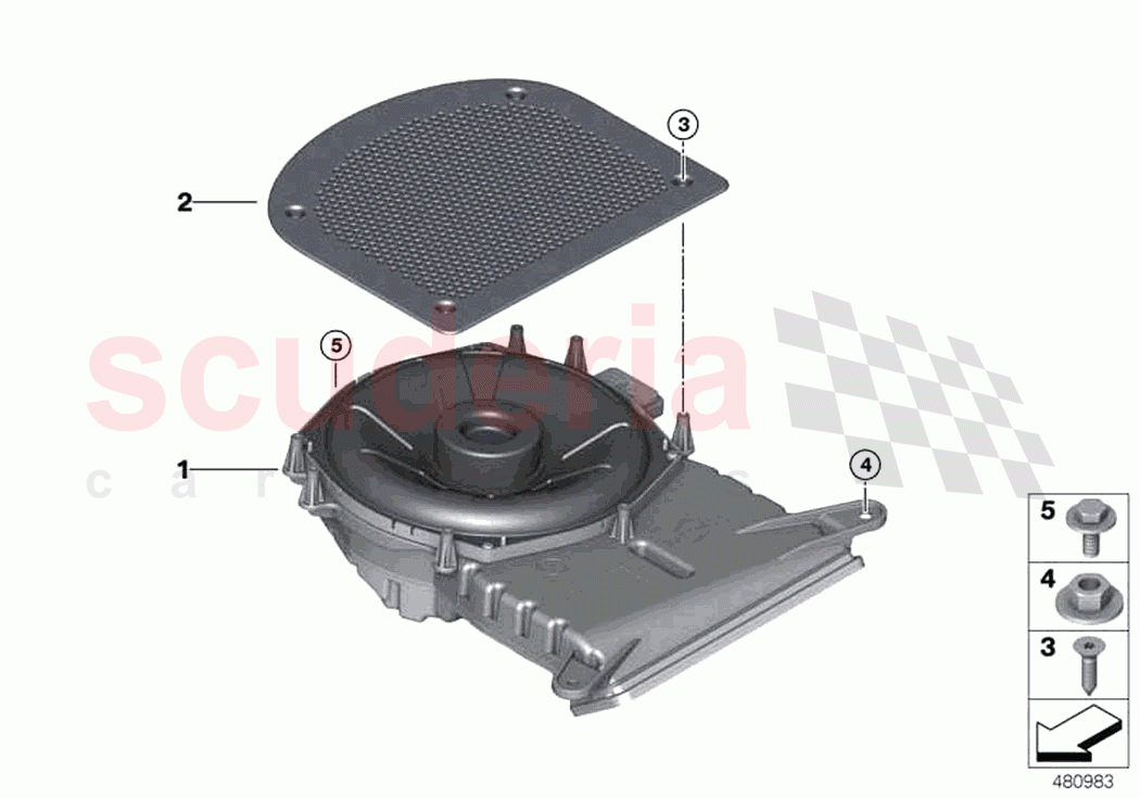 Components central bass of Rolls Royce Rolls Royce Ghost RR21(2019-2023)