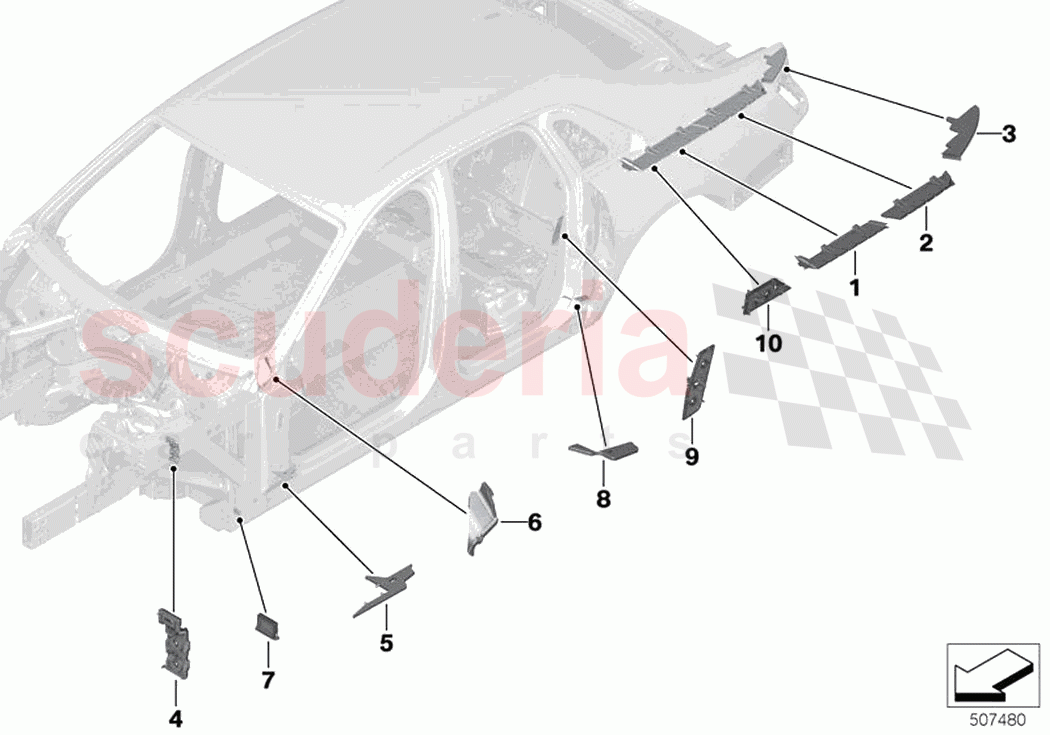 Cavity sealings of Rolls Royce Rolls Royce Ghost RR21(2019-2023)