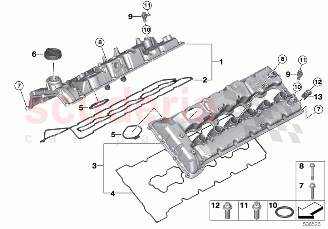 Cylinder head cover of Rolls Royce Rolls Royce Ghost RR21(2019-2023)
