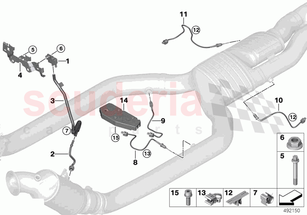 Petrol partic filter sens mounted parts of Rolls Royce Rolls Royce Ghost RR21(2019-2023)
