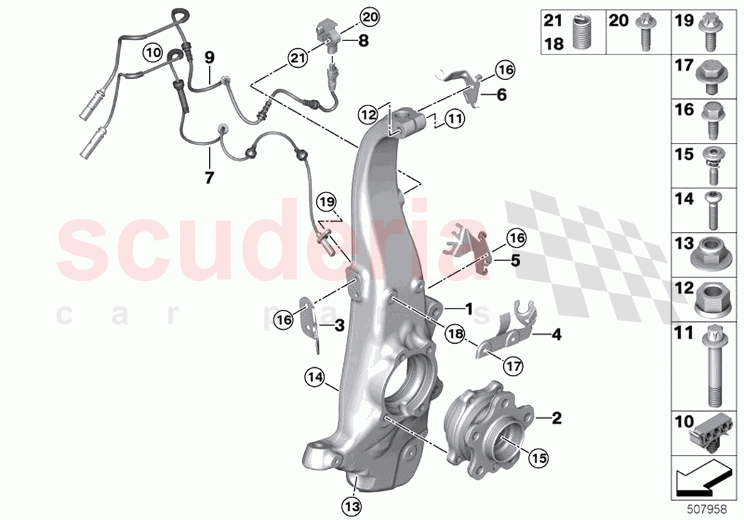 Carrier wheel bearing front of Rolls Royce Rolls Royce Ghost RR21(2019-2023)