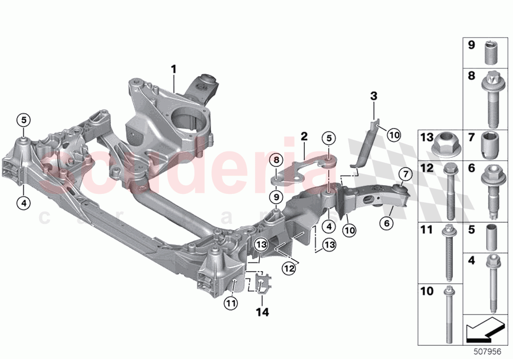 Front axle support of Rolls Royce Rolls Royce Ghost RR21(2019-2023)