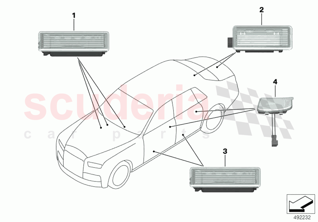 Various interior lights of Rolls Royce Rolls Royce Ghost RR21(2019-2023)