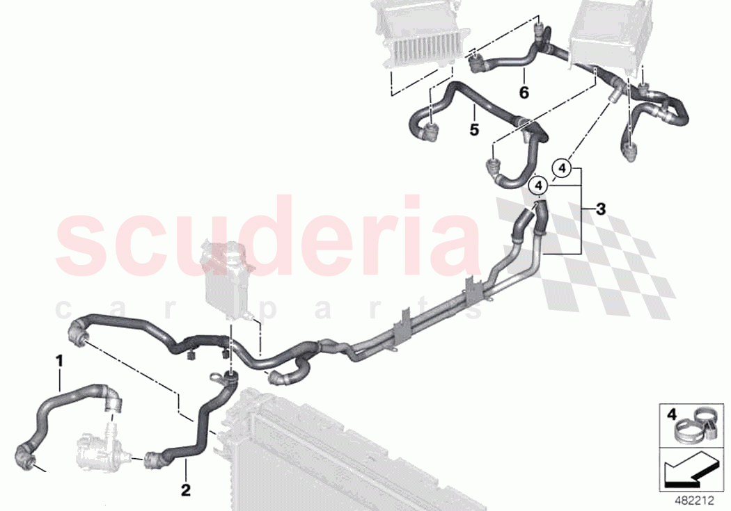 Cooling system water hoses charge air of Rolls Royce Rolls Royce Ghost RR21(2019-2023)