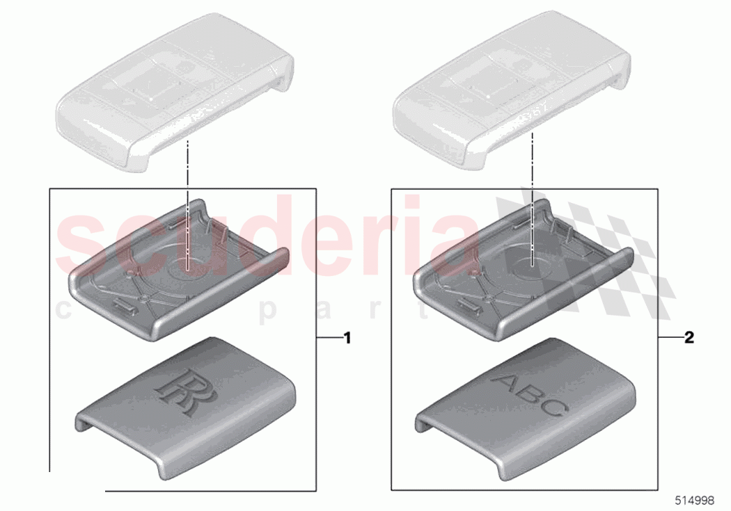 Personalised Key Backs of Rolls Royce Rolls Royce Ghost RR21(2019-2023)
