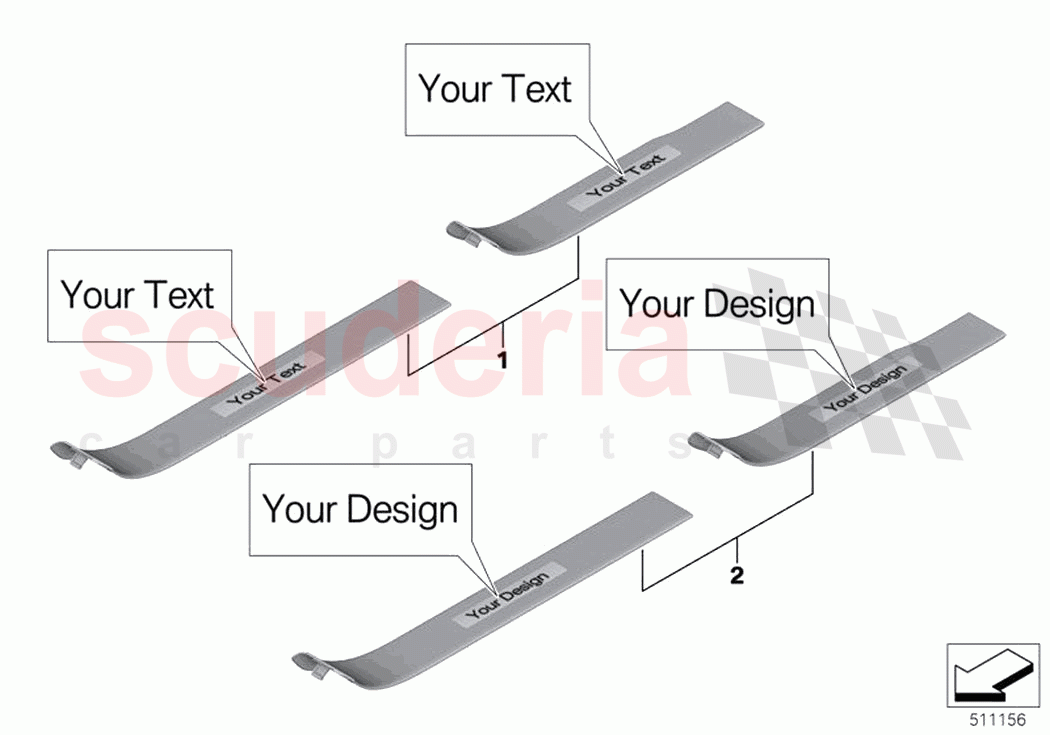 Retrofit engraved treadplates of Rolls Royce Rolls Royce Ghost RR21(2019-2023)