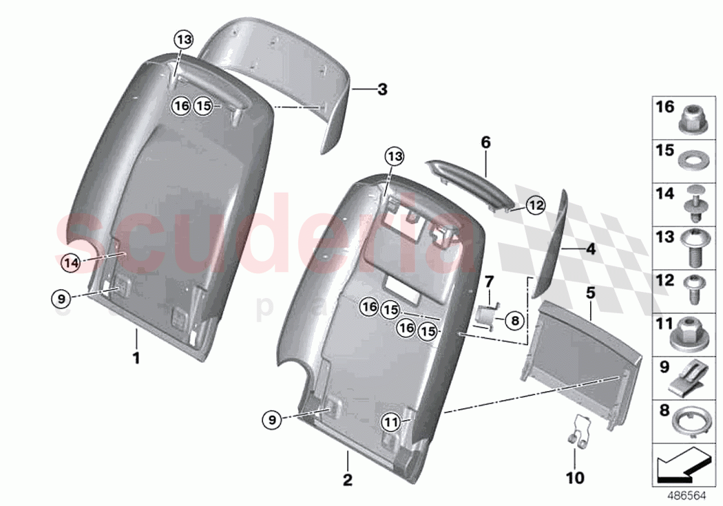 Seat front rear panel I of Rolls Royce Rolls Royce Ghost RR21(2019-2023)