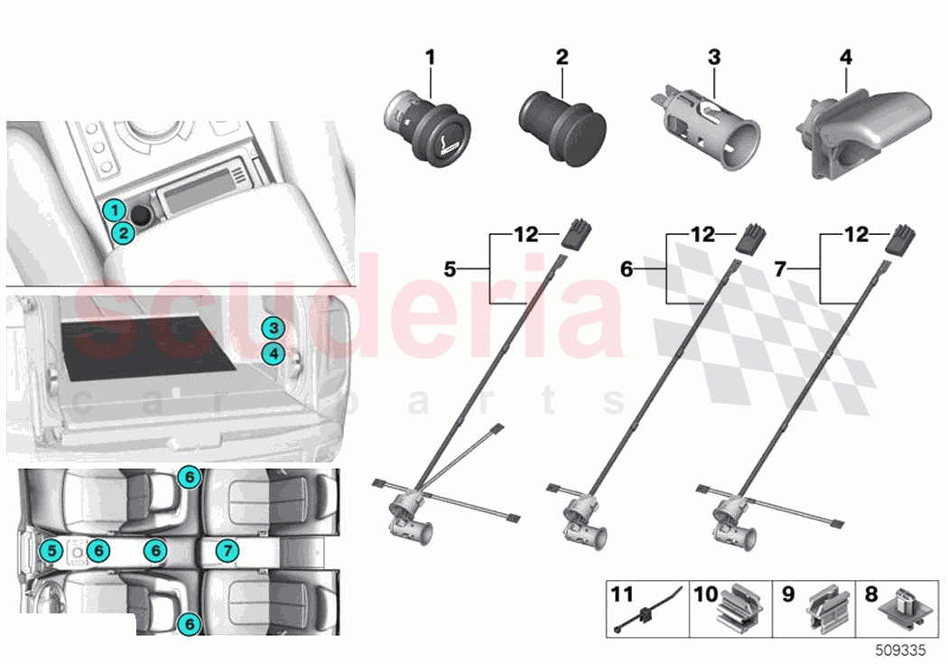 Cigarette lighter power sockets of Rolls Royce Rolls Royce Ghost RR21(2019-2023)